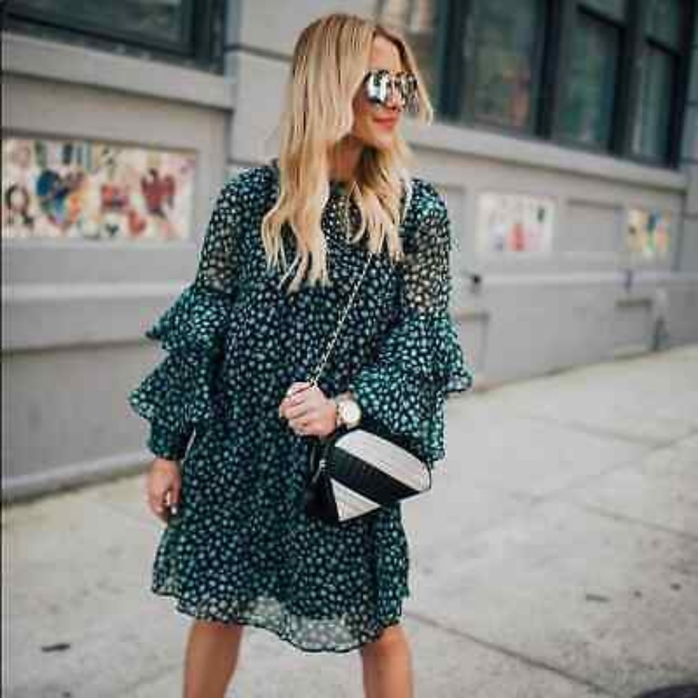 Anthropologie Ranna Gill Floral Mini Tunic Dress